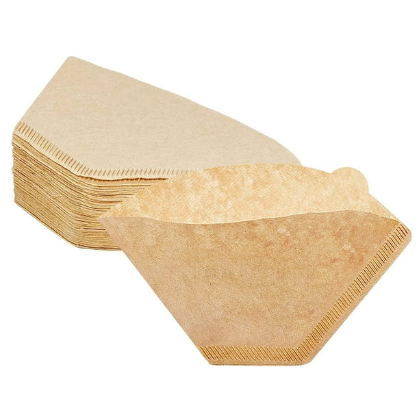 1 caja (100 unidades) de papel de filtro para cafetera de 2 a 4 tazas, filtro de café de goteo manual
