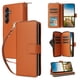 thumbnail image 5 of Funda Cartera con Cremallera y Correa para Samsung Galaxy A14 Soporte y Tarjetero Marrón, 5 of 6