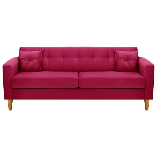 Sofa New Retro 3CG Felpa 04 Burdeo