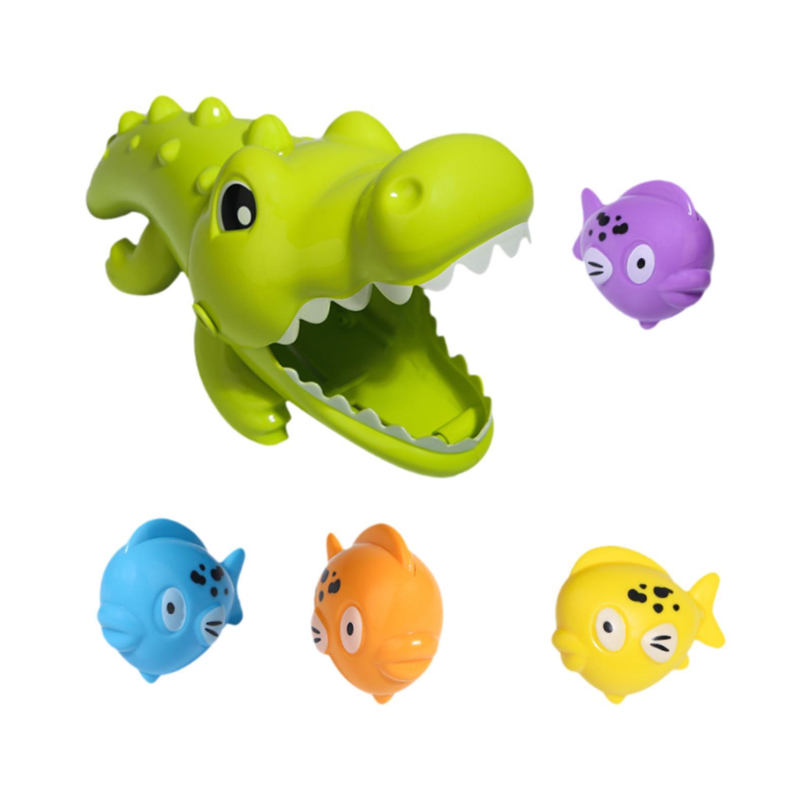 Magideal - Juguetes De Baño Preescolar Los Juguetes De La Ducha, Los Cocodrilos De La Bañera Comen Pescado Pequeño, Juguetes Acuáticos Para Niños Bebés De 1 Año