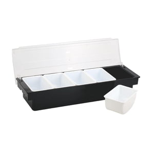 Magideal - Bandeja Con Compartimentos Extraíbles, Organizador De Servicio, Estación De Guarnición De Platos Multifunción Para Tienda, Regalo De Celebración, Uso Cinco Rejillas