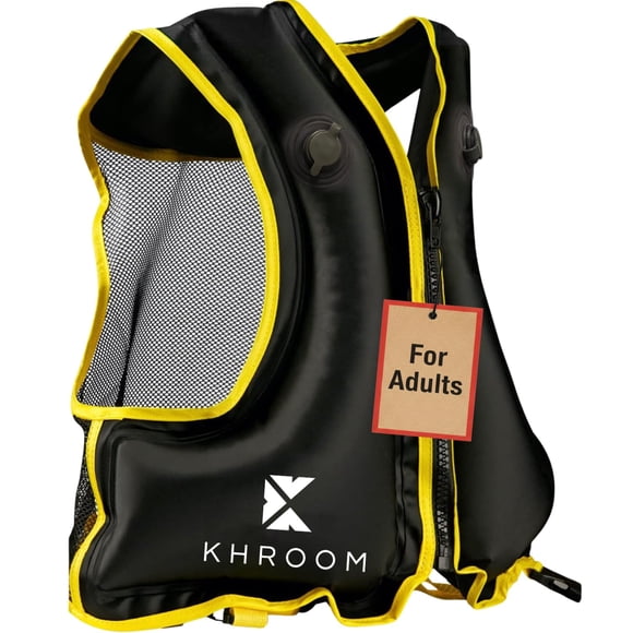 Chaleco de snorkel inflable Khroom V2 2026 para adultos, negro
