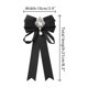 thumbnail image 2 of INSPIRE CHIC Corbata de cuello pre-anudada para el regreso a clases de mujeres, cinta elegante con moño, broches de lazo, negro, talla única, 2 of 5