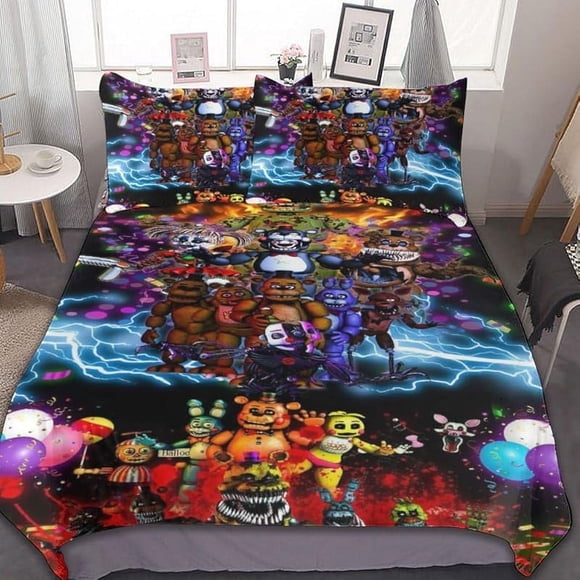 Anime -Cartoon -Bed -Duvet- -Cover Anime C-artoon Beddin-g Sets 3D Lightw-eight 3 P-iece C-omforter Sets 1 Duvet Co-ver and 2 Pillo-w Shams for Kids Boy-s Girl 86 70""
