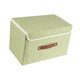 thumbnail image 3 of Contenedor De Almacenamiento Con Tapa, Caja De Almacenamiento Con Asa De Cuero Para Mantas, Pantalones, Hogar, Verde Claro, 3 of 5