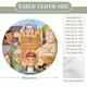 thumbnail image 2 of Recreo-theme Fitted Round Tablecloths Elastic Edged Table Covers Waterproof Table Cloth for Kitchen Holiday Party Tables Decor 120cm, 2 of 6