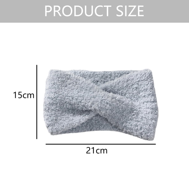 Paquete de 2 diademas tejidas cruzadas para mujer para clima frío, calentadores de orejas para invierno