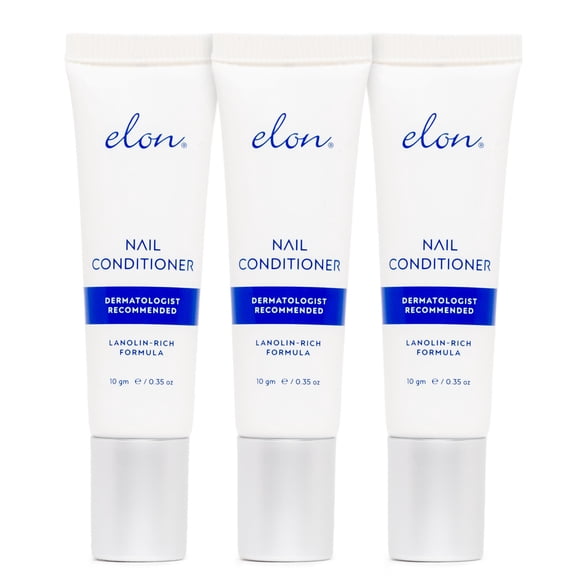 Acondicionador de uñas Elon, rico en lanolina, tubo de 10 g (paquete de 3)