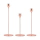thumbnail image 3 of Portavelas Home Decor Juego De 3 Candelabros Decorativos Oro Rosa, 3 of 3