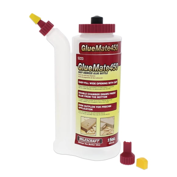 Botella de pegamento Milescraft Glue Mate 450 Precision 450 ml