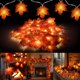 thumbnail image 1 of Guirnalda LED Dazzle Bright de Hojas de Arce de 10 ft con Luz Blanca, 1 of 3