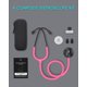 thumbnail image 3 of Estetoscopio Clairre de un solo cabezal para médicos y enfermeras, color rosa, 3 of 9