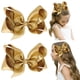 thumbnail image 1 of 2 lazos para el pelo grandes de 15 cm hechos a mano con brillantina y pinzas de cocodrilo, accesorios para el cabello para niñas pequeñas, adolescentes y niños pequeños. Juego de 2., 1 of 5