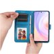 thumbnail image 5 of Funda tipo cartera FOXDOCK para Huawei Nova 9 SE , diseño girasol en relieve, cuero PU, cierre magnético, soporte y tarjetero, 5 of 5