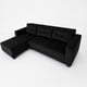 thumbnail image 4 of Sofa Reclinable 3 Cuerpos en L Izquierda Negro Lino, 4 of 4