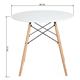 thumbnail image 3 of Mesa De Comedor Redonda Tipo Eames 80cm - Blanco, 3 of 3