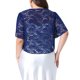 thumbnail image 3 of Agnes Orinda Conjuntos de Halloween para Mujeres Tallas Grandes Escuela Colegio Bolero Chaquetas Encaje Floral Tops Elegantes Transparentes Abiertos al Frente Mangas Cortas Cárdigans 4X Azul Marino, 3 of 6