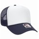thumbnail image 1 of Gorra Alldayshirts de 5 paneles con malla trasera, azul marino/blanca, talla única, 1 of 3