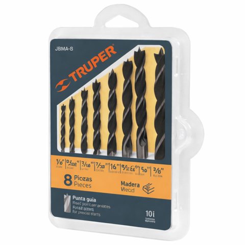 Juego De Brocas Para Madera, 8 Piezas Truper