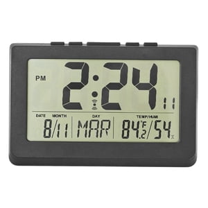 Bothyi - Reloj Digital Hora Semana Fecha Moda Para Decoración De Sala De Estar Negro