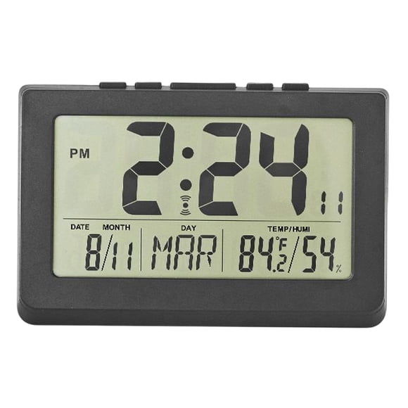 Reloj Digital Hora Semana Fecha Moda Para Decoración De Sala De Estar Negro