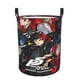 thumbnail image 1 of Persona 5 Royal Cesta de lavandería de gran capacidad redonda con asa, bolsa para ropa sucia plegable, almacenamiento para dormitorio, baño y lavadero 44x35 cm, 1 of 6