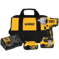 Llave De Impacto Dewalt 20 V Max Inalámbrica De 1/2 Pulgada Con 2 Baterías