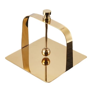 Bothyi - Servilletero De Acero Inoxidable, Organizador De Mesa Liso Para Restaurantes Occidentales, Cuadrado Dorado