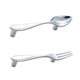 thumbnail image 2 of 2pcs Cuchara creativa en forma de tirador de cocina Armario de cocina perilla del armario Chrome, 2 of 6