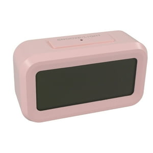 Tecnolab - Reloj Digital Lcd Rosado Con Alarma Y Termómetro - Ps