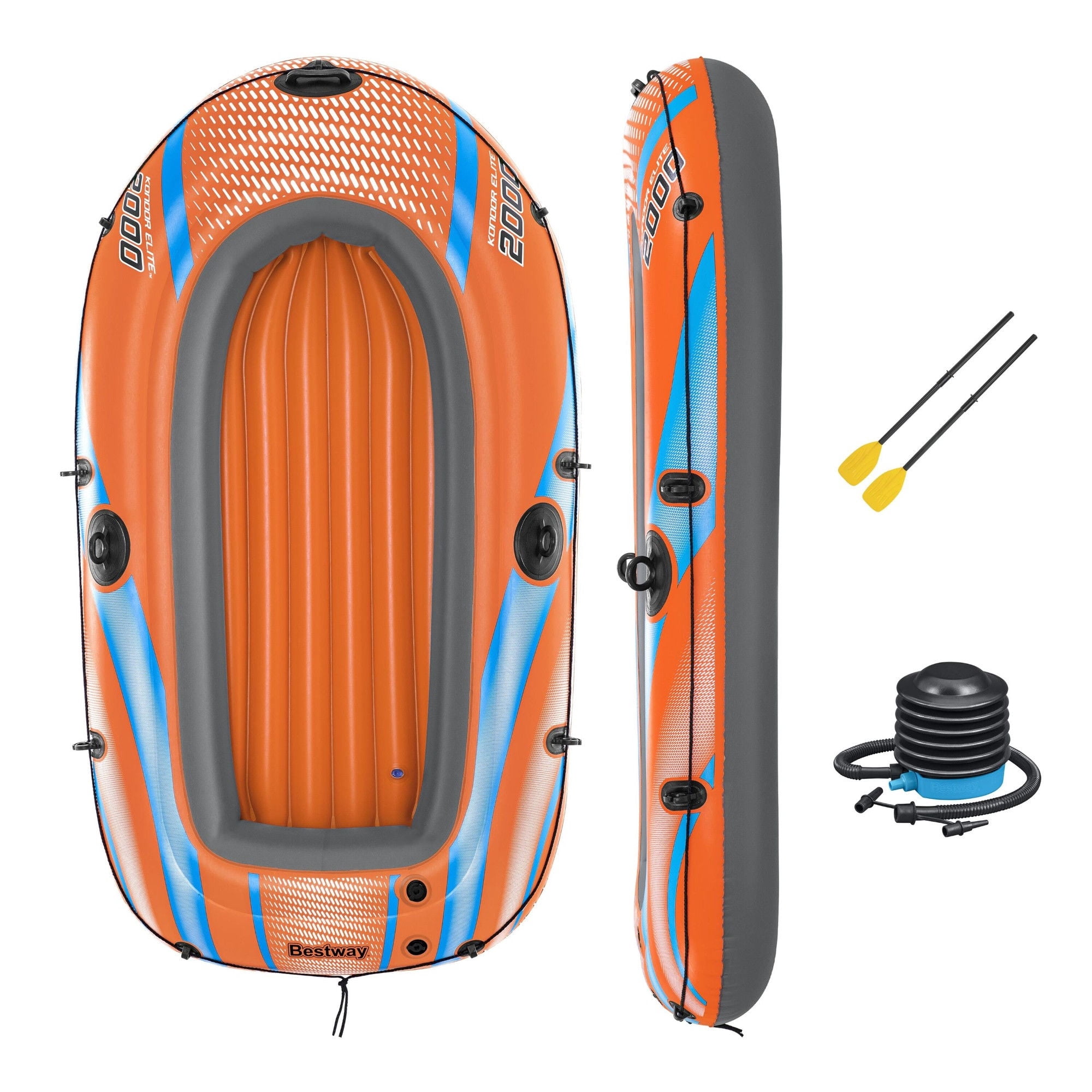 Conjunto de balsa hinchable Kondor Elite 2000 1.96 m x 1.06 m