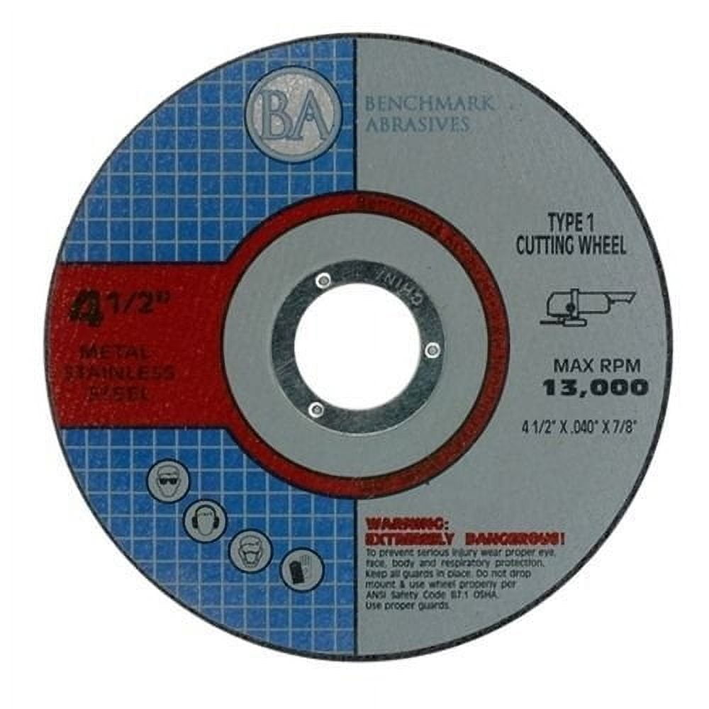 Benchmark Abrasives - Amoladora Abrasiva Benchmark Cut Off Wheels, 4.5 Pulgadas, 50 Unidades