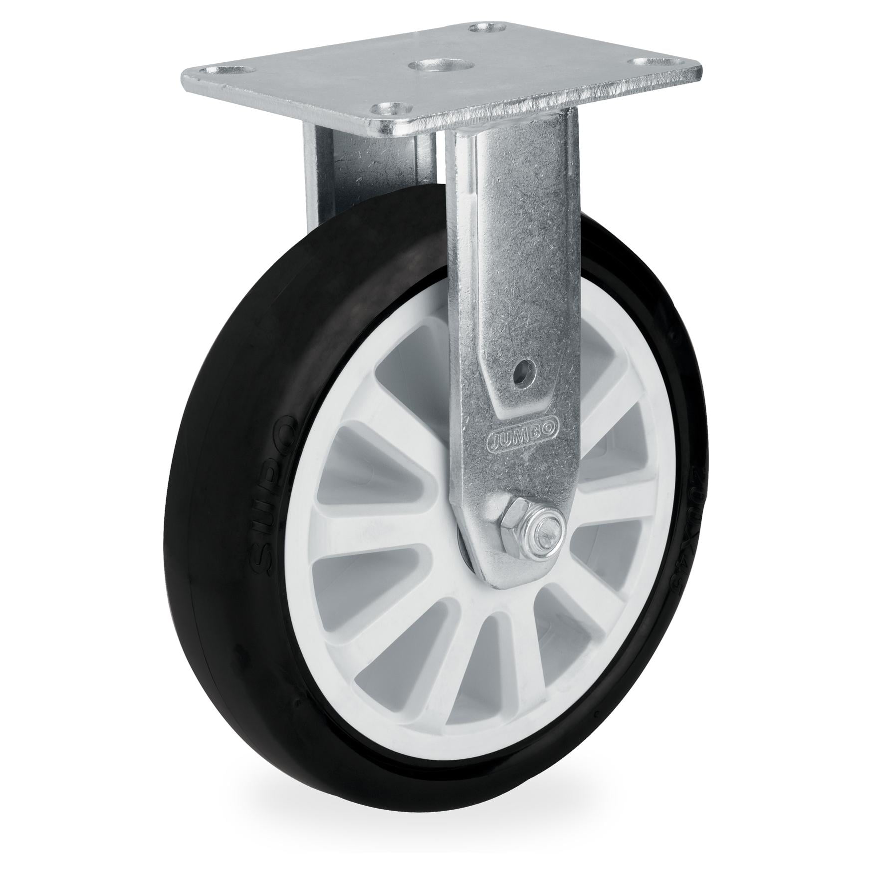 Z07 Pu Rueda Fija Base Plana 200mm - Supo