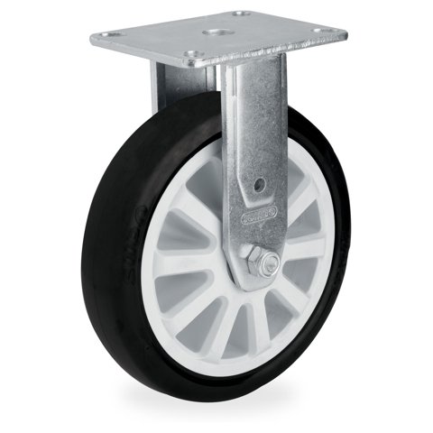 Z07 Pu Rueda Fija Base Plana 200Mm - Supo