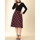 thumbnail image 5 of INSPIRE CHIC Faldas a Cuadros para Mujer Regreso a Clases con Cinturón de Cintura Alta Línea A de Longitud Media Rojo Azul 2XL, 5 of 8