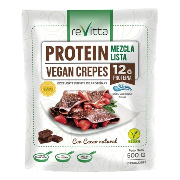 Crepes Vegano Proteico 500 Grs. Mezcla Lista (solo Agua)