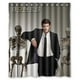 thumbnail image 1 of Cortina de ducha de la serie de televisión Bones, juego de cortina de baño con ganchos, tamaño 60 x 72 pulgadas, 1 of 3