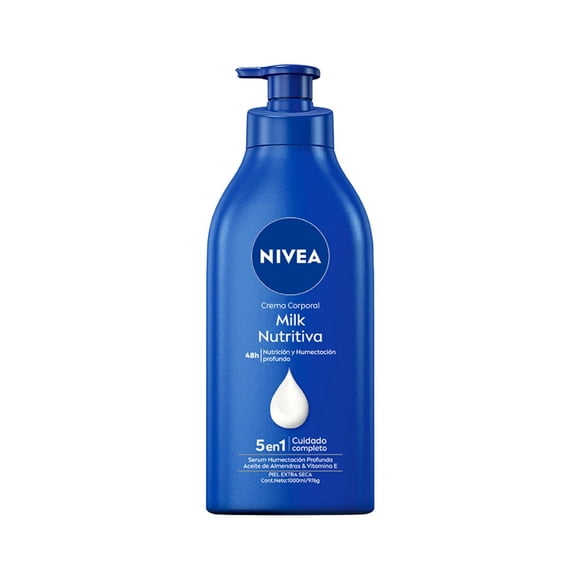Crema Corporal Milk Nutritiva Piel Extra Seca, 1000 ml