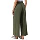 thumbnail image 3 of Pantalones de Pierna Ancha para Mujer con Cintura Alta Elástica, Pantalones Palazzo Holgados Casuales XS Verde, 3 of 6