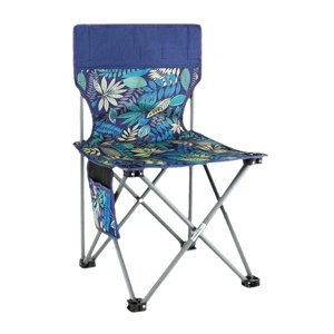 Magideal - Silla De Pesca, Silla De Camping Portátil, Silla Con Respaldo Para Personas Pesadas, Silla Plegable Para Exterior, Silla De Playa Para Parque Y Playa