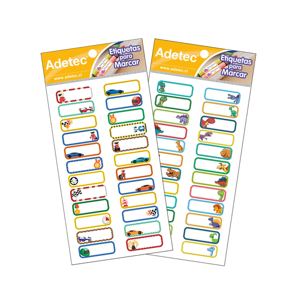 Etiqueta Adhesivas para marcar útiles - Niño