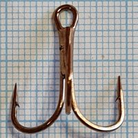 Silver Wave - Anzuelo Silve Wave Triple #4 22Mm 0.7Gr Con Ojo Bronce Sobre Con 10 Anzuelos Pesca