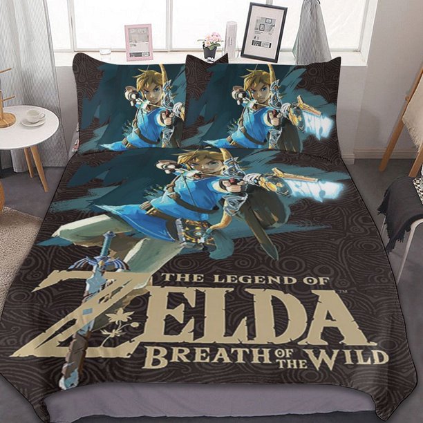 The Legend of Zelda 3-Piece Bedding Set Duvet Cover Set Soft Warm And Comfortable Soft Bed Set for Bedroom