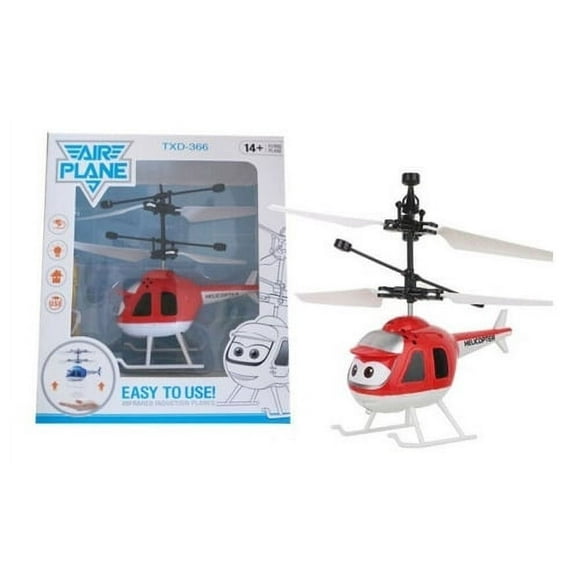 Helicoptero Con Sensor Recargable Volador Rojo