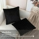 thumbnail image 2 of Fundas De Cojines Set X2 Cama Sillon Suave Negro 45 X 45 Almohada negro, 2 of 9