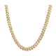 thumbnail image 1 of Collar para hombre, exquisito collar de hip hop de moda, de oro cubano, de acero y titanio, con cadena galvanizada., 1 of 8