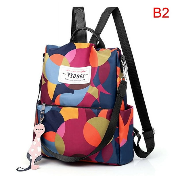 1x Fashion Waterproof Oxford Women Anti-theft Backpack High Quality School Bag For Women Multifunctional Travel Bags