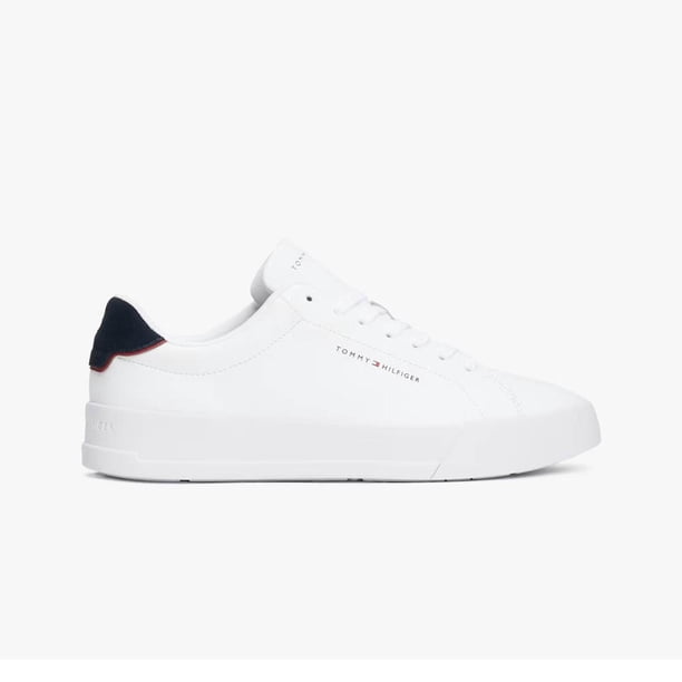 Zapatillas Tommy Hilfiger Th Court Leather Detail Essential Blanco/Cielo Desértico 53670LD blanco 41
