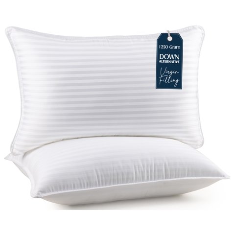 Pillows Utopia Bedding King Size (Blanco), Juego De 2 Unidades De Polialgodón