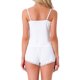 thumbnail image 3 of INSPIRE CHIC Conjuntos de Pijama para Mujer Conjunto de Ropa de Dormir Sin Mangas Tejido de Canalé con Encaje y Escote en V Camiseta con Pantalones Cortos Lencería Talla L Blanco, 3 of 6